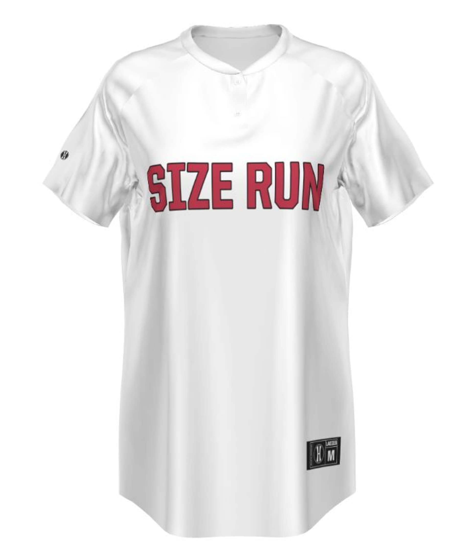 Girls FreeStyle Sublimated 2-Button Softball Jersey — image 1 of 1