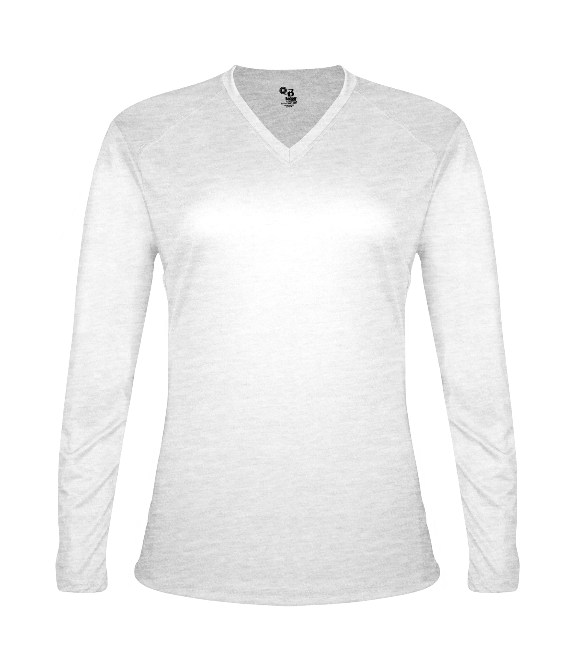 TRI-BLEND LADIES' V-NECK L/S T — image 1 of 1
