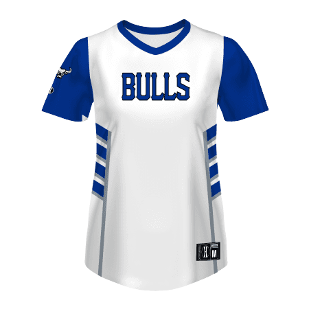 Ladies FreeStyle Sublimated Pin-Dot Short Sleeve Softball Jersey — image 1 of 1
