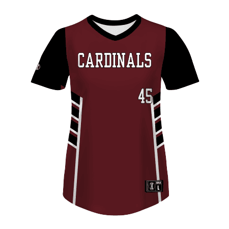 Girls FreeStyle Sublimated Pin-Dot Short Sleeve Softball Jersey — image 1 of 1