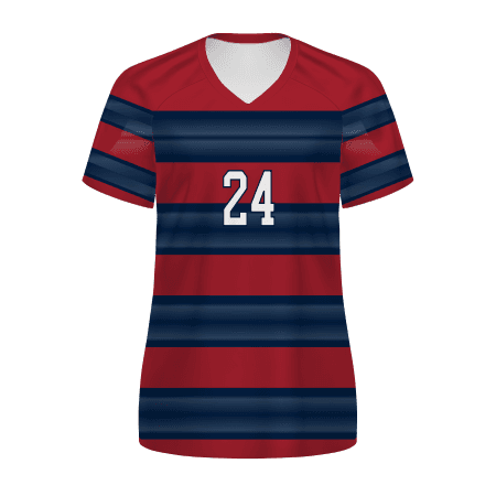 Ladies FreeStyle Sublimated Turbo V-Neck Soccer Jersey — image 1 of 1