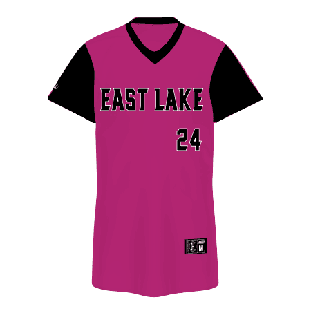 Ladies FreeStyle Sublimated Reversible V-Neck Softball Jersey — image 1 of 1