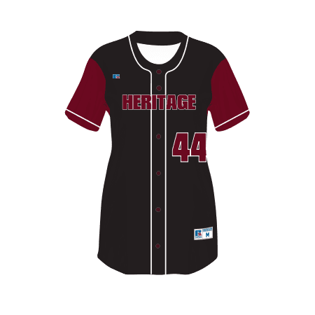 Ladies FreeStyle Sublimated Faux Full-Button Softball Jersey — image 1 of 1