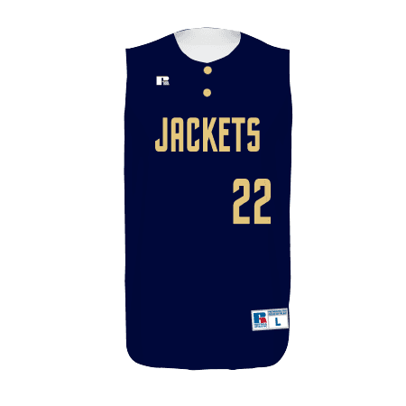 Youth FreeStyle Sublimated Sleeveless Two-Button Performance Mesh Baseball Jersey — image 1 of 1