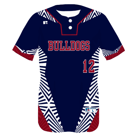 FreeStyle Sublimated Two-Button Performance Mesh Baseball Jersey — image 1 of 1