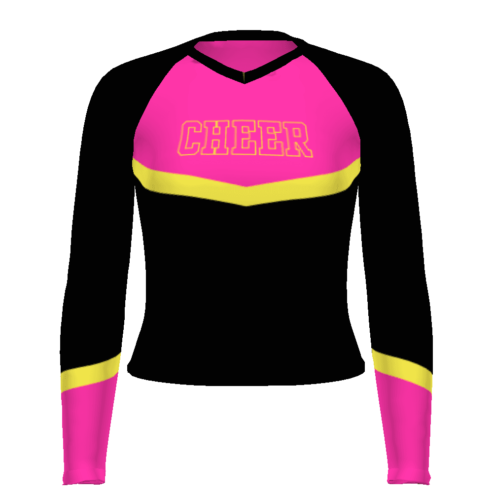 Ladies FreeStyle Sublimated Long Sleeve Cheer Top — image 1 of 1