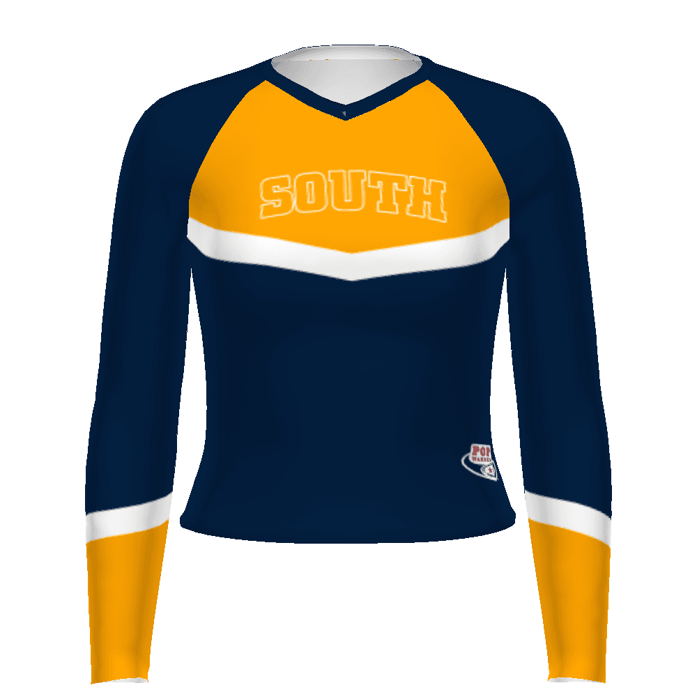 LADIES FREESTYLE SUBLIMATED LONG SLEEVE CHEER TOP — image 1 of 1