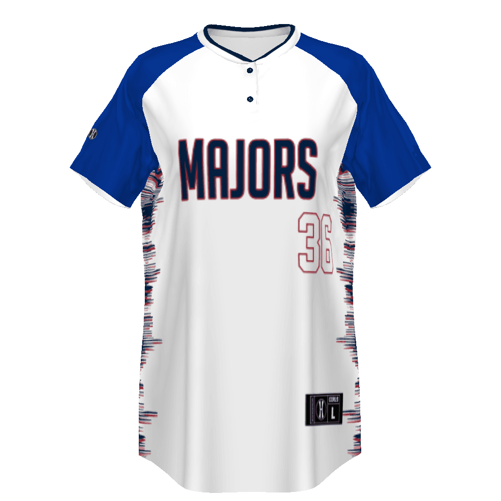 Girls FreeStyle Sublimated Turbo 2-Button Softball Jersey — image 1 of 1