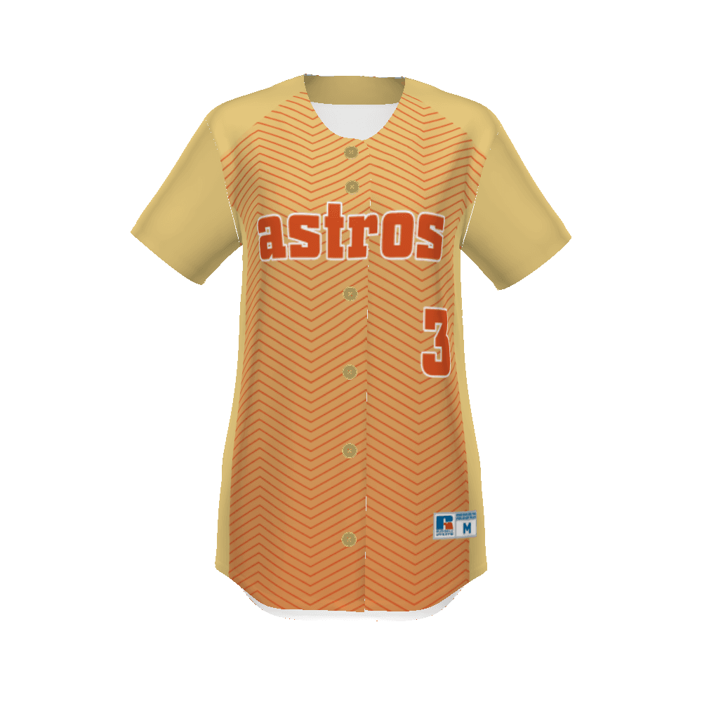 Ladies FreeStyle Sublimated Full-Button Softball Jersey — image 1 of 1