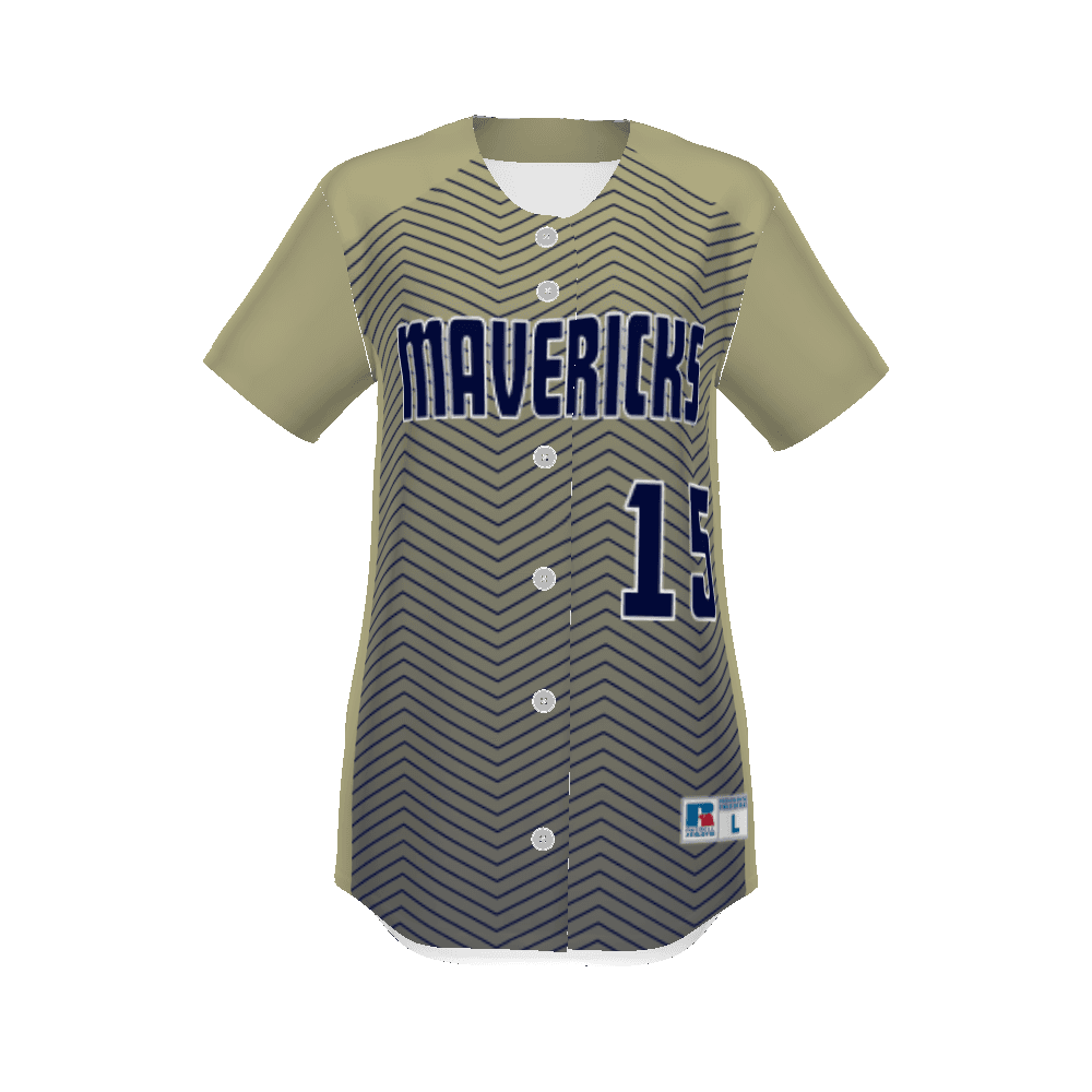 Girls FreeStyle Sublimated Full-Button Softball Jersey — image 1 of 1