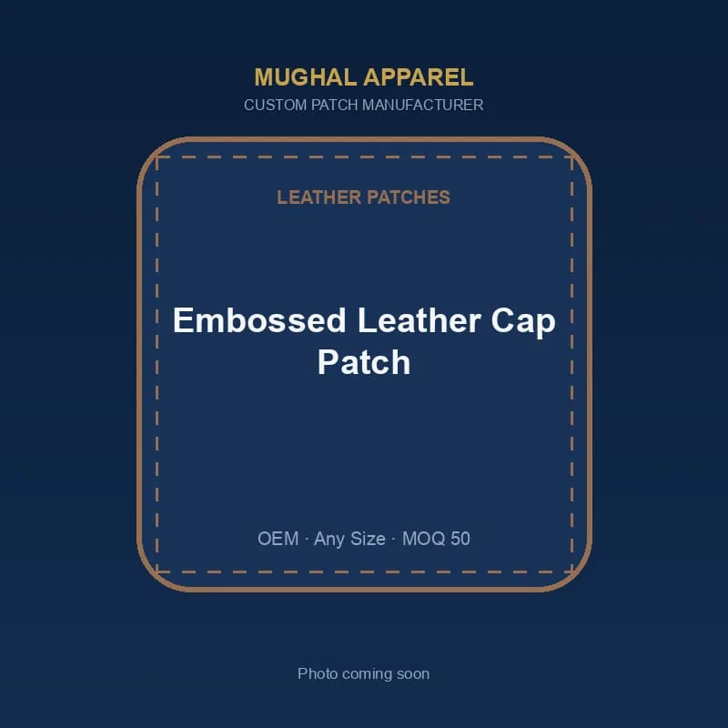 Embossed Leather Cap Patch — image 1 of 1