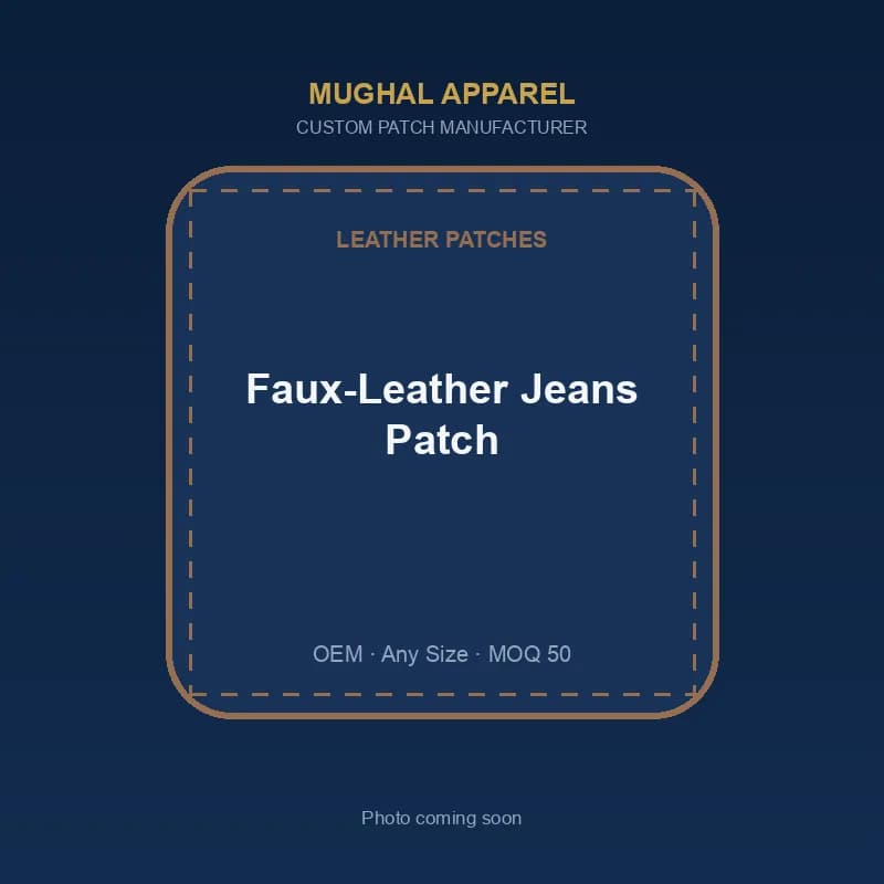 Faux-Leather Jeans Patch