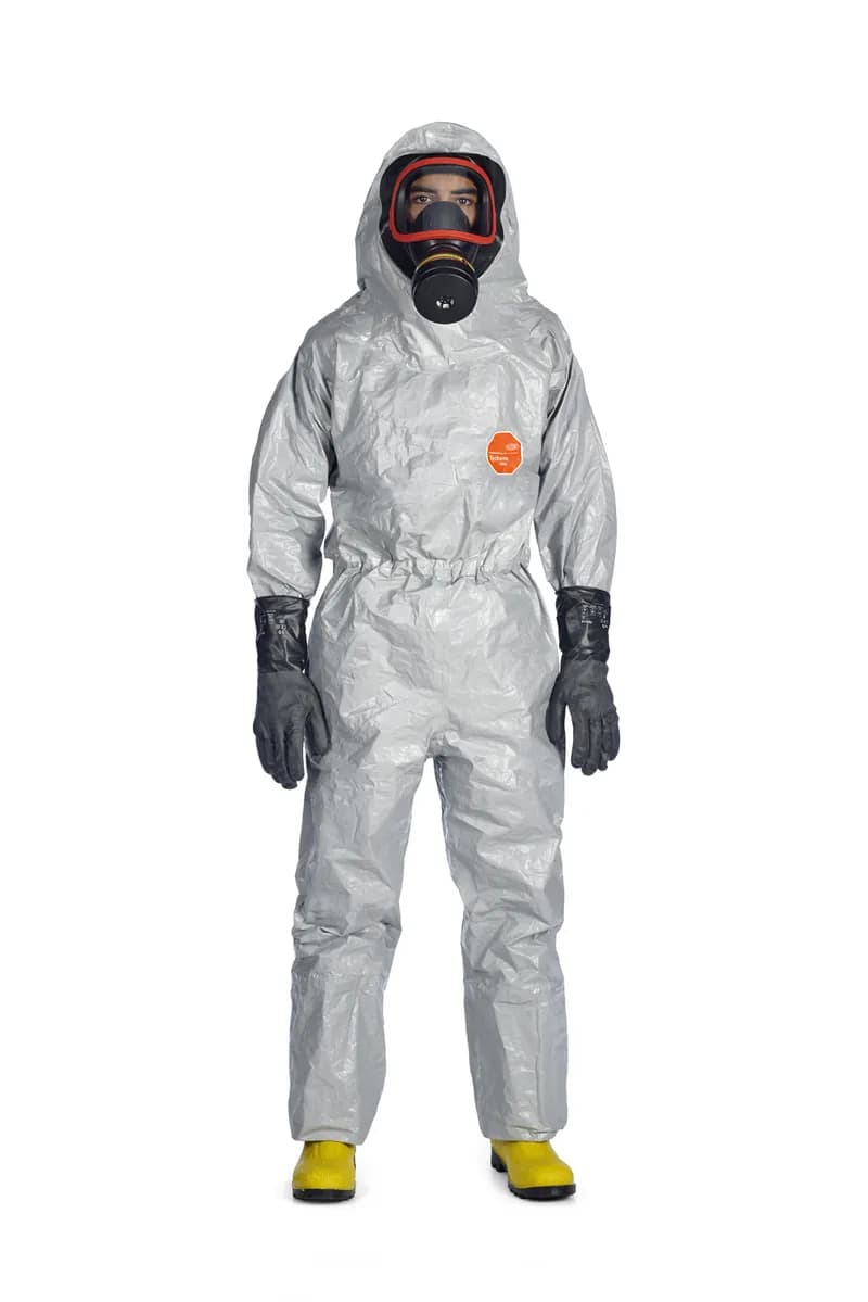 Dupont Tychem 6000 F Abrasion and Puncture Resistance Grey Chemical Safety Coverall
