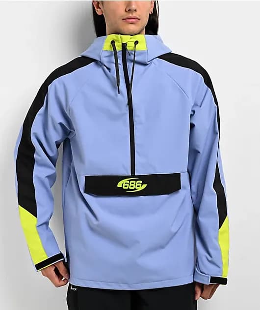 Purple, Black, Yellow 10K Anorak Snowboard Jacket — image 1 of 1