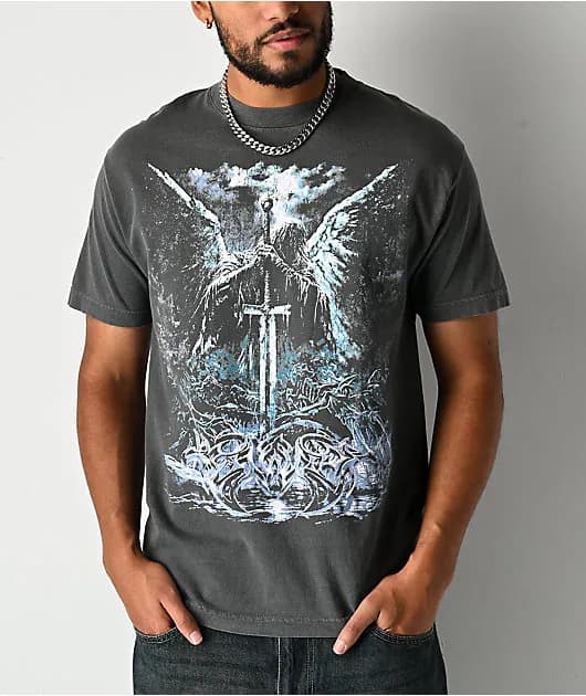 8THWNDR Sword Of Heaven Grey T-Shirt