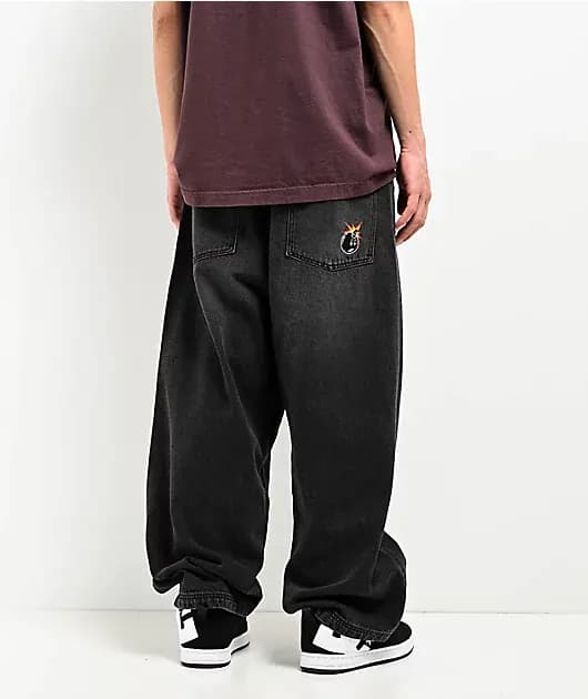 Baggy Washed Black Denim Jeans — image 1 of 1