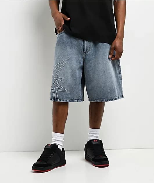Big Bomb Light Blue Wash Denim Shorts — image 1 of 1