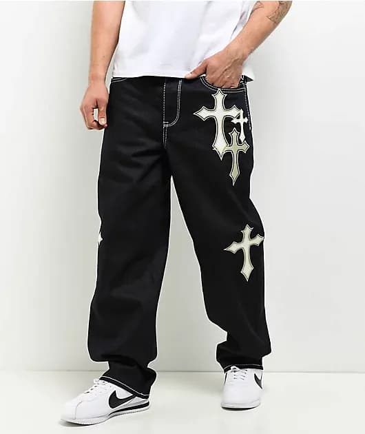 Ambush Crosses Raw Indigo Loose Fit Jeans