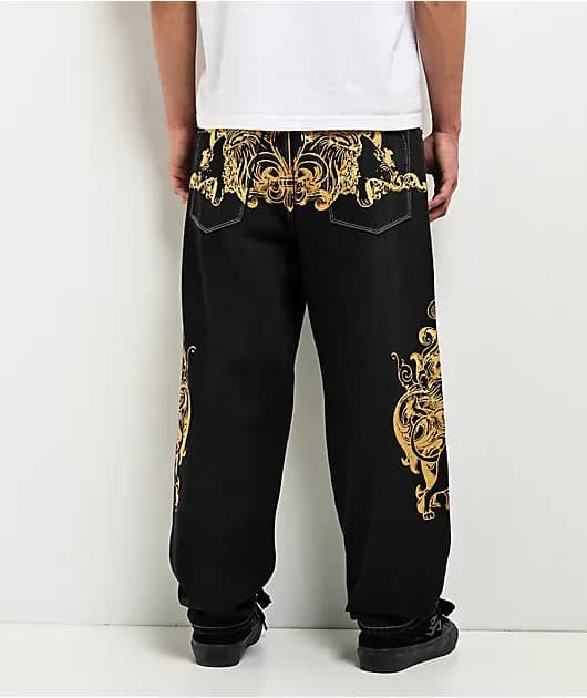 Ambush Fleur De Lion Black Wash Loose Fit Jeans — image 1 of 1