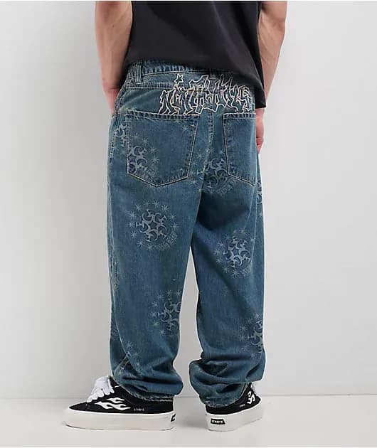 Ambush Star Blue Wash Loose Fit Jeans — image 1 of 1