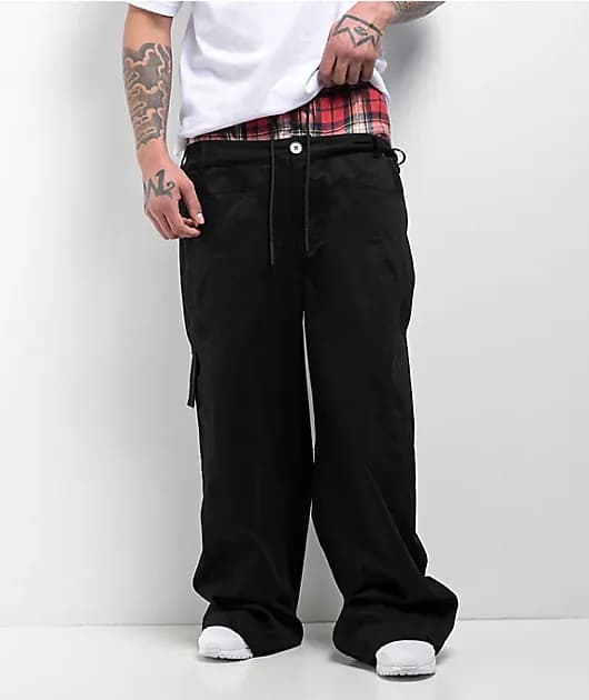 Boxer Black Baggy Cargo Pants — image 1 of 1