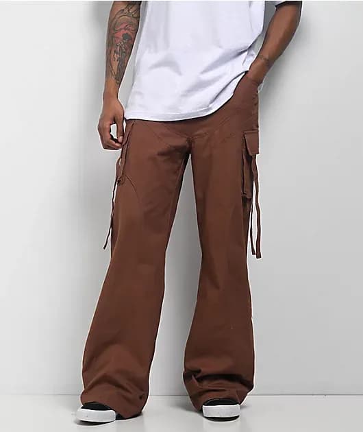 Brown Wide Cargo Pants — image 1 of 1