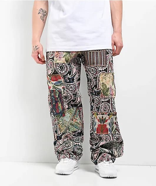 Tapestry Multi Red Cargo Pants — image 1 of 1
