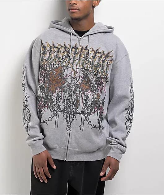 Angel Grey Zip Hoodie — image 1 of 1