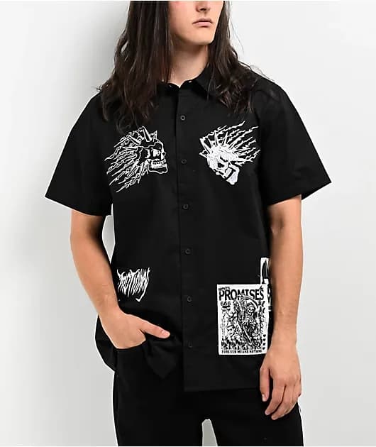 Antonym Black Button Up Shirt — image 1 of 1