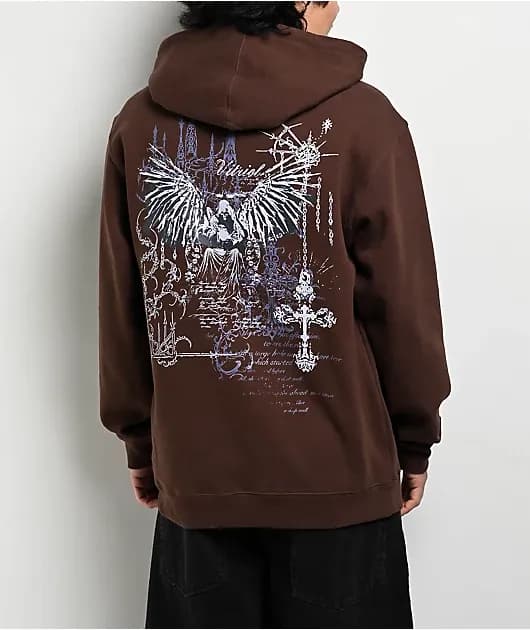 Apocalyptic Divine Brown Hoodie — image 1 of 1