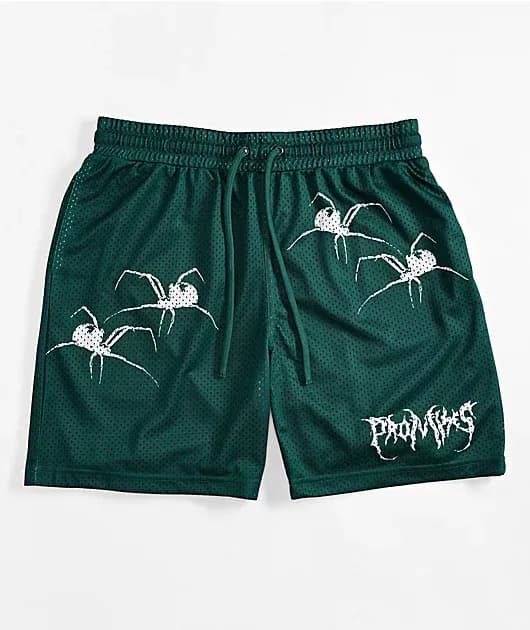 Arachnid Green Mesh Shorts — image 1 of 1