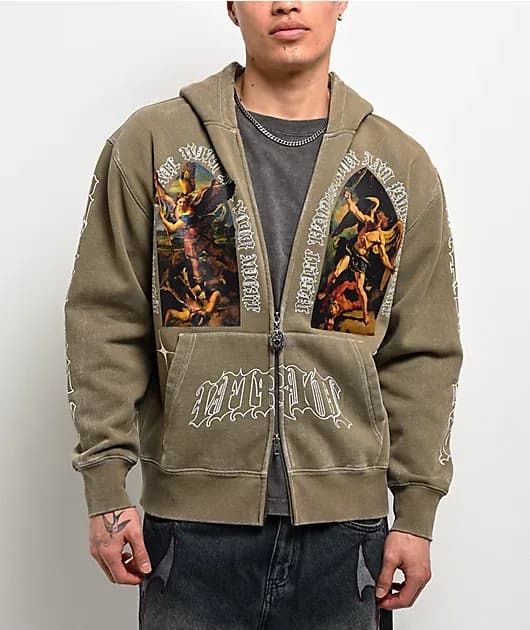 Arches Green Boxy Zip Hoodie — image 1 of 1
