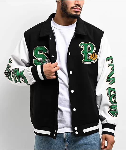 Arrows Black White Varsity Jacket — image 1 of 1