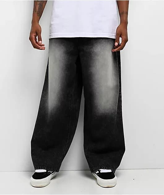 Asphalt Black Wash Ultra Wide Jeans — image 1 of 1