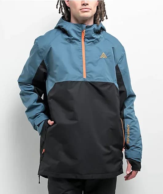 Atlas Turquoise Aqua Black 10K Anorak Snowboard Jacket 2025 — image 1 of 1