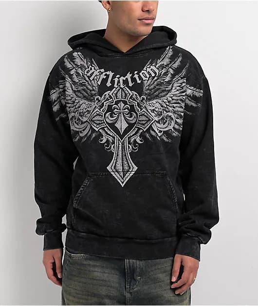 Ayala Black Lava Wash Hoodie — image 1 of 1