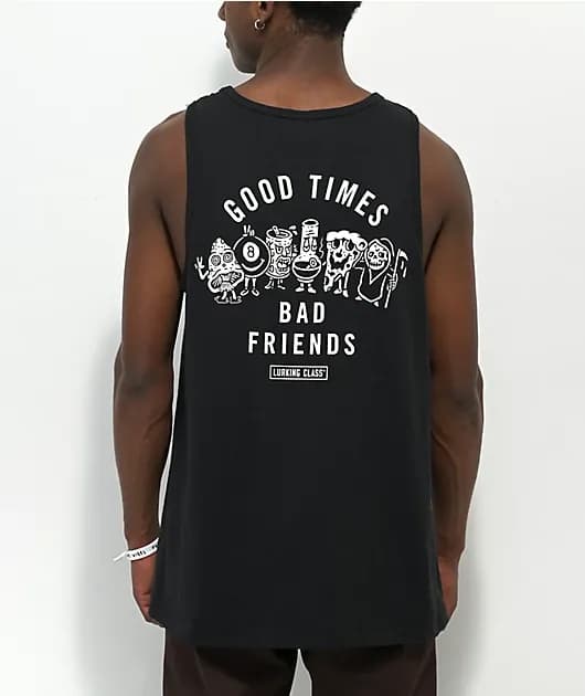 Bad Friends Black Tank Top — image 1 of 1