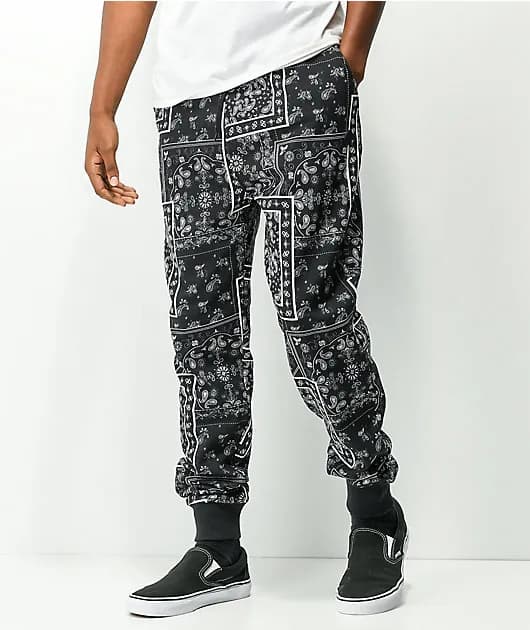 Bandana Black Jogger Sweatpants — image 1 of 1