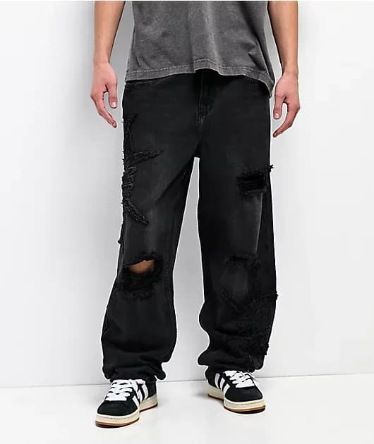 Barbed Black Wash Jeans — image 1 of 1