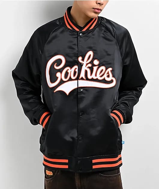 Bases Loaded Black Orange Varsity Jacket — image 1 of 1