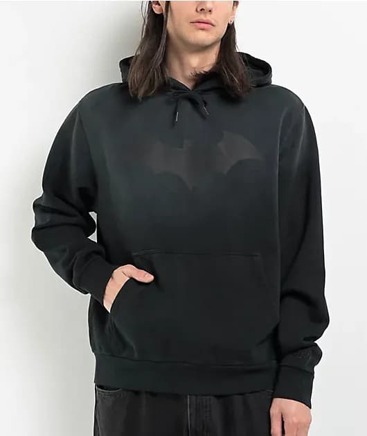 Bold Print Black Wash Hoodie — image 1 of 1