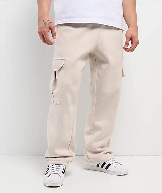 Beige Cargo Sweatpants — image 1 of 1