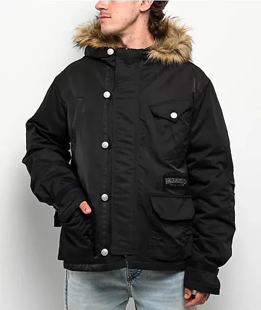 Big T Black Parka Jacket — image 1 of 1