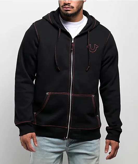 Big T Black Red Zip Hoodie — image 1 of 1