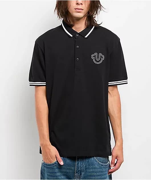 Big T Horseshoe Black Polo Shirt — image 1 of 1