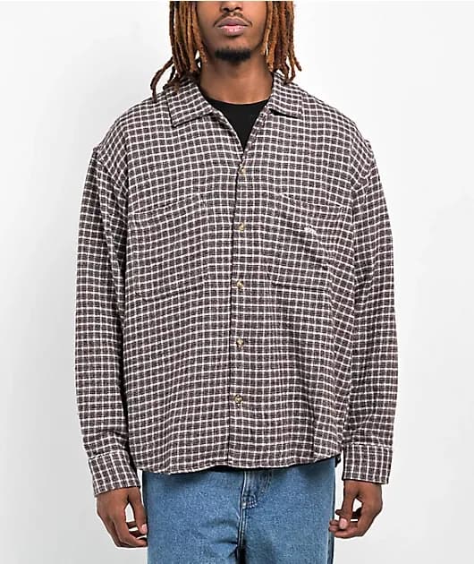 Bigwig Micro Plaid Long Sleeve Flannel — image 1 of 1