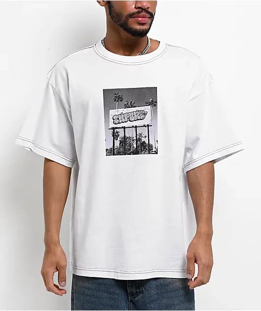 Billboard Bomber White T-Shirt — image 1 of 1