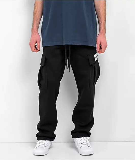 Black Fleece Cargo Sweatpants — image 1 of 1