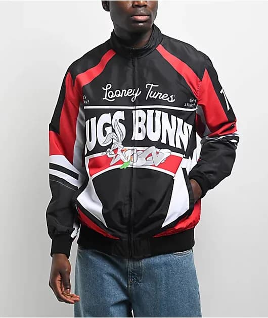 Bold Print Black Red Racing Jacket — image 1 of 1