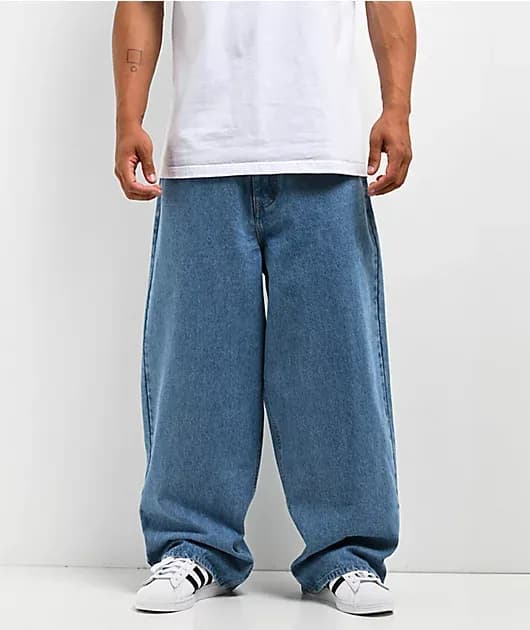 Blake Blue Wash Ultra Wide Skate Jeans — image 1 of 1